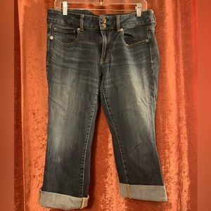 American Eagle Outfitters Jean Capris Size 12 Regular Artist Crop Gently Worn